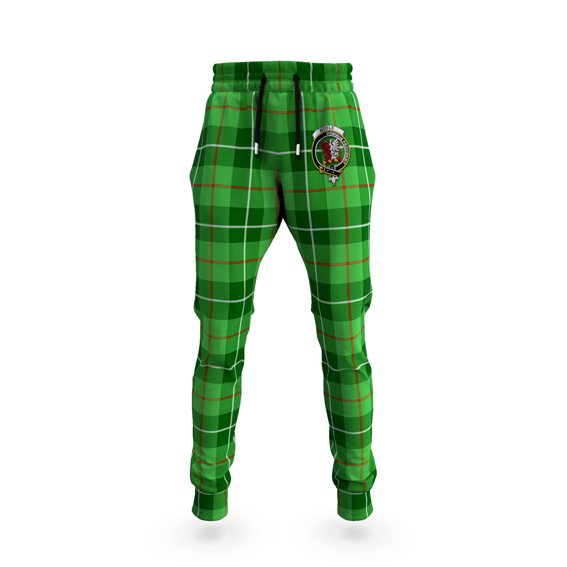 Boyle Tartan Joggers Pants with Family Crest 5XL - Tartan Vibes Clothing