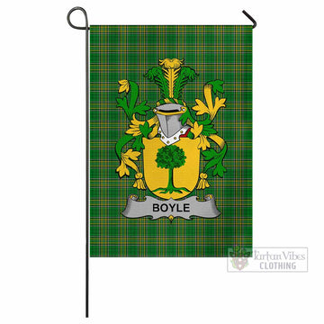 Boyle Irish Clan Tartan Flag with Coat of Arms