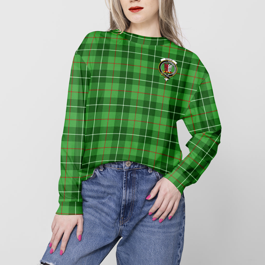 Boyle Tartan Sweatshirt with Family Crest - Tartan Vibes Clothing