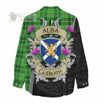 Boyle Tartan Family Crest Women's Casual Shirt Lion Rampant Royal Thistle Shield Celtic Inspired - Tartan Vibes Clothing