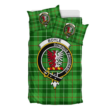 Boyle Tartan Bedding Set with Family Crest