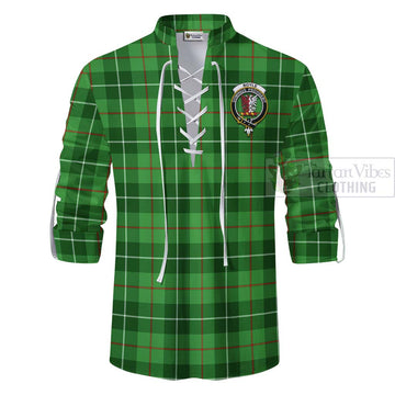 Boyle Tartan Ghillie Kilt Shirt with Family Crest Celtic Skull Style