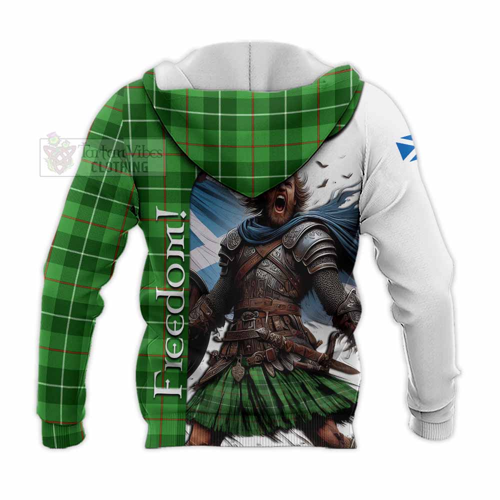 Tartan Vibes Clothing Boyle Crest Tartan Knitted Hoodie Inspired by the Freedom of Scottish Warrior