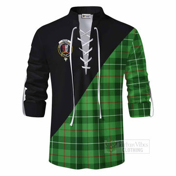 Boyle Tartan Ghillie Kilt Shirt with Family Crest and Military Logo Style