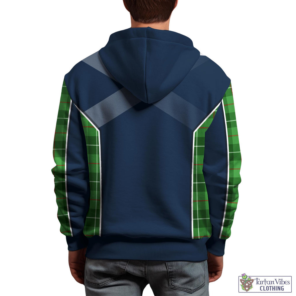 Tartan Vibes Clothing Boyle Tartan Hoodie with Family Crest and Scottish Thistle Vibes Sport Style