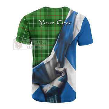 Boyle Tartan Cotton T-shirt with Family Crest Scotland Patriotic Style