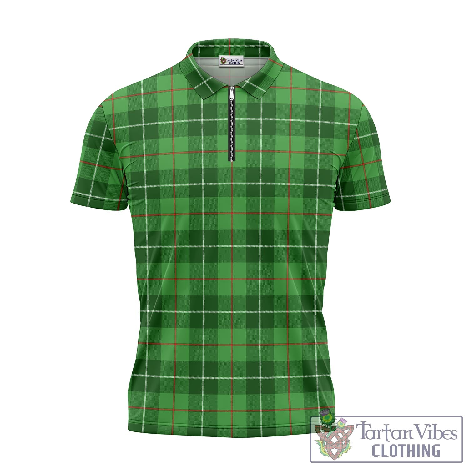 Tartan Vibes Clothing Boyle Tartan Zipper Polo Shirt