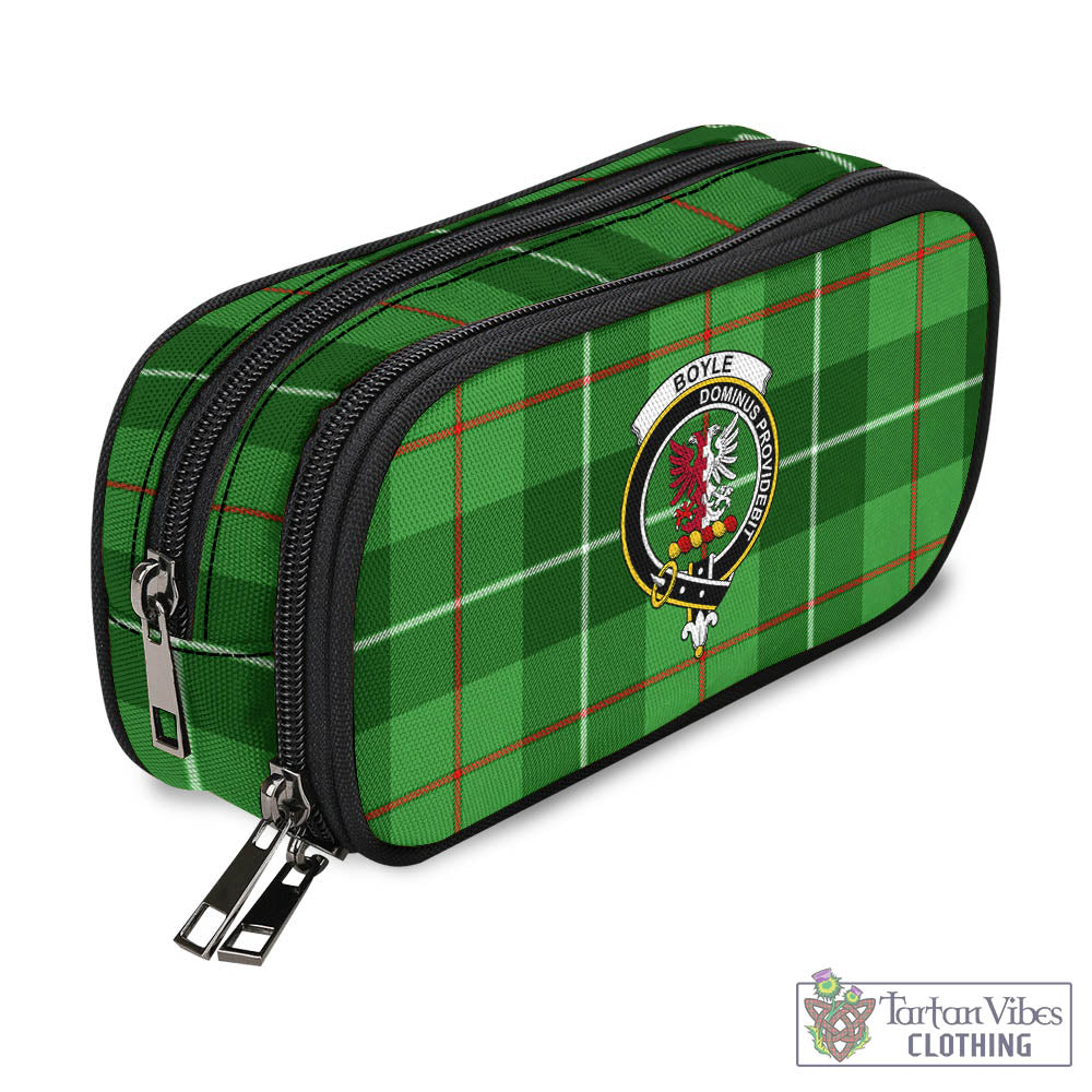 Boyle Tartan Pen and Pencil Case with Family Crest - Tartan Vibes Clothing