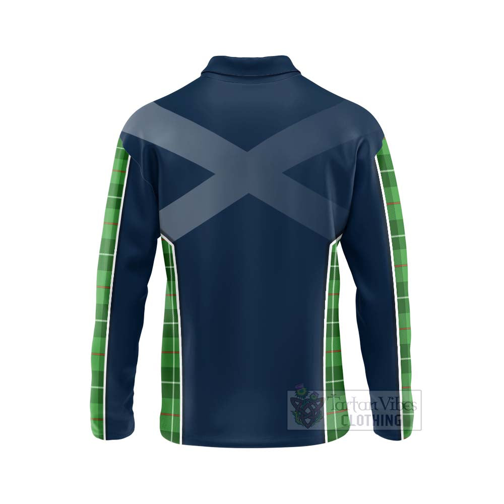 Tartan Vibes Clothing Boyle Tartan Long Sleeve Polo Shirt with Family Crest and Scottish Thistle Vibes Sport Style