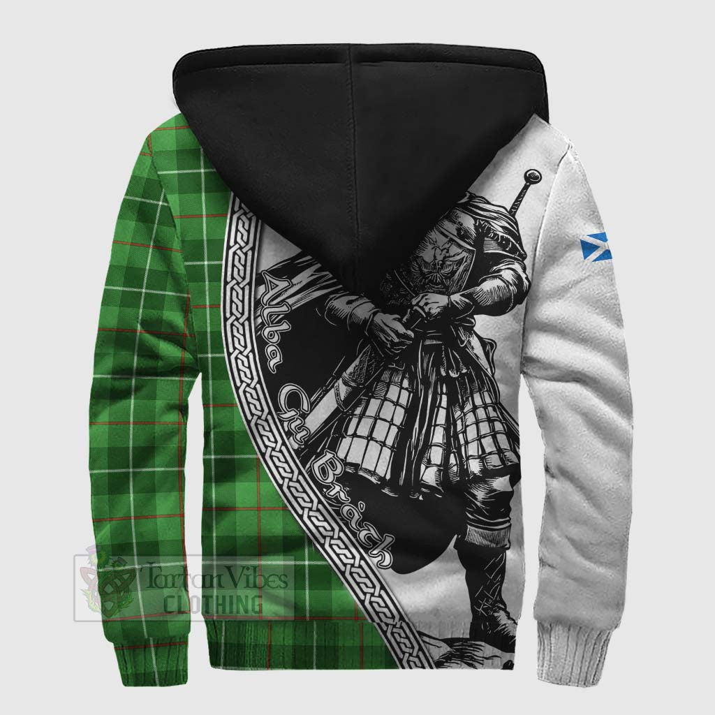 Tartan Vibes Clothing Boyle Tartan Clan Crest Sherpa Hoodie with Highlander Warrior Celtic Style