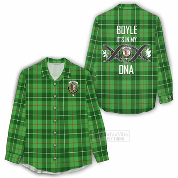 Boyle Tartan Women's Casual Shirt with Family Crest DNA In Me Style