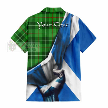 Boyle Tartan Short Sleeve Button Shirt with Family Crest Scotland Patriotic Style