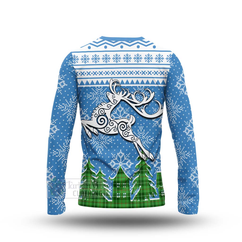 Tartan Vibes Clothing Boyle Clan Christmas Long Sleeve T-Shirt Celtic Reindeer Style