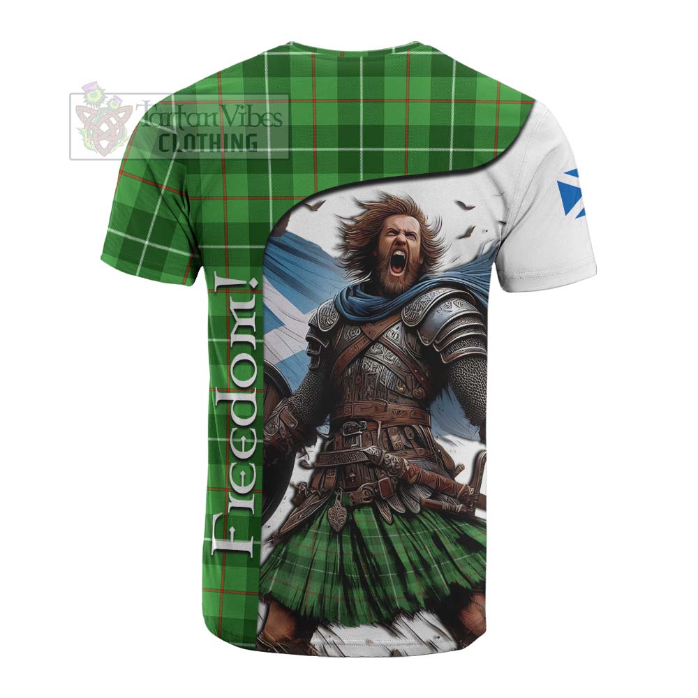 Tartan Vibes Clothing Boyle Crest Tartan Cotton T-shirt Inspired by the Freedom of Scottish Warrior