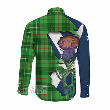 Boyle Tartan Family Crest Long Sleeve Button Shirt Scottish Thistle Celtic Inspired Men's Shirt - Tartan Vibes Clothing