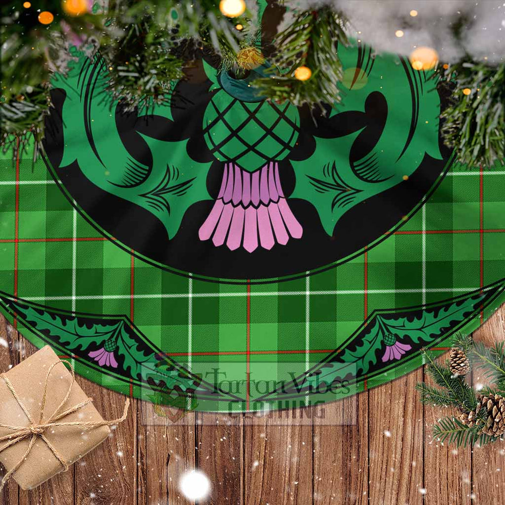 Tartan Vibes Clothing Boyle Tartan Christmas Tree Skirt Scottish Thistle Style