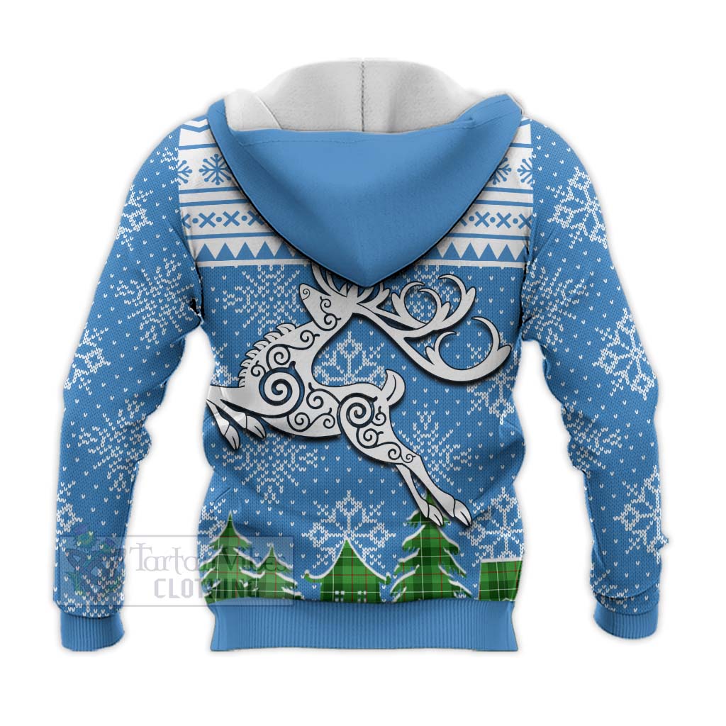 Tartan Vibes Clothing Boyle Clan Christmas Knitted Hoodie Celtic Reindeer Style