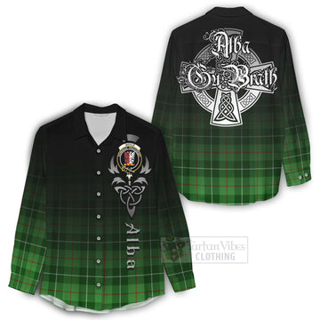 Boyle Tartan Women's Casual Shirt Featuring Alba Gu Brath Family Crest Celtic Inspired