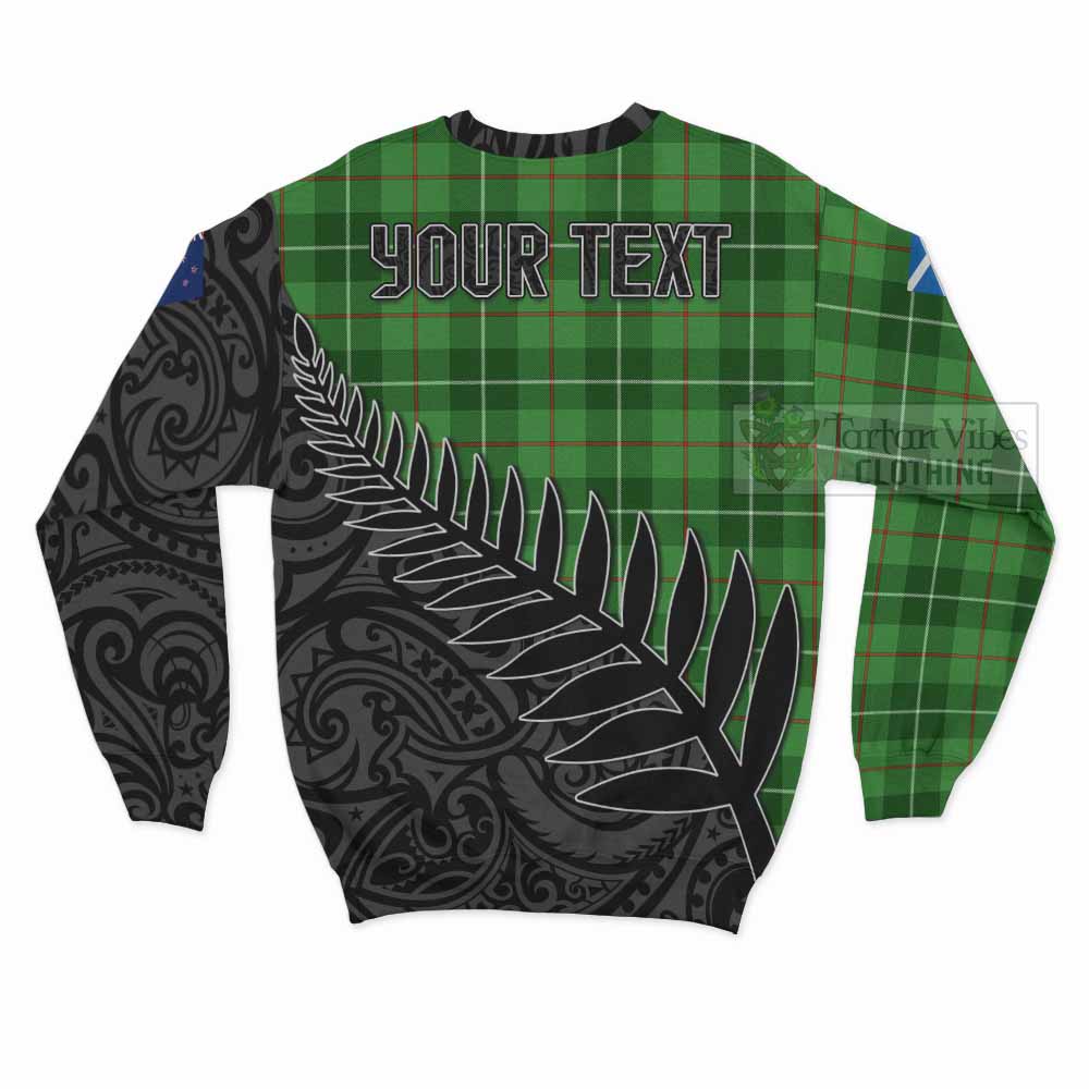 Tartan Vibes Clothing Boyle Crest Tartan Sweatshirt with New Zealand Silver Fern Half Style