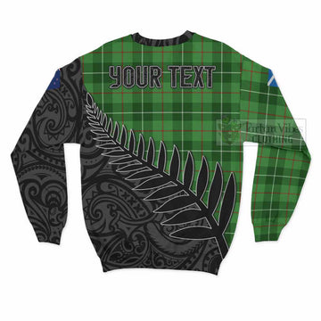 Boyle Crest Tartan Sweatshirt with New Zealand Silver Fern Half Style