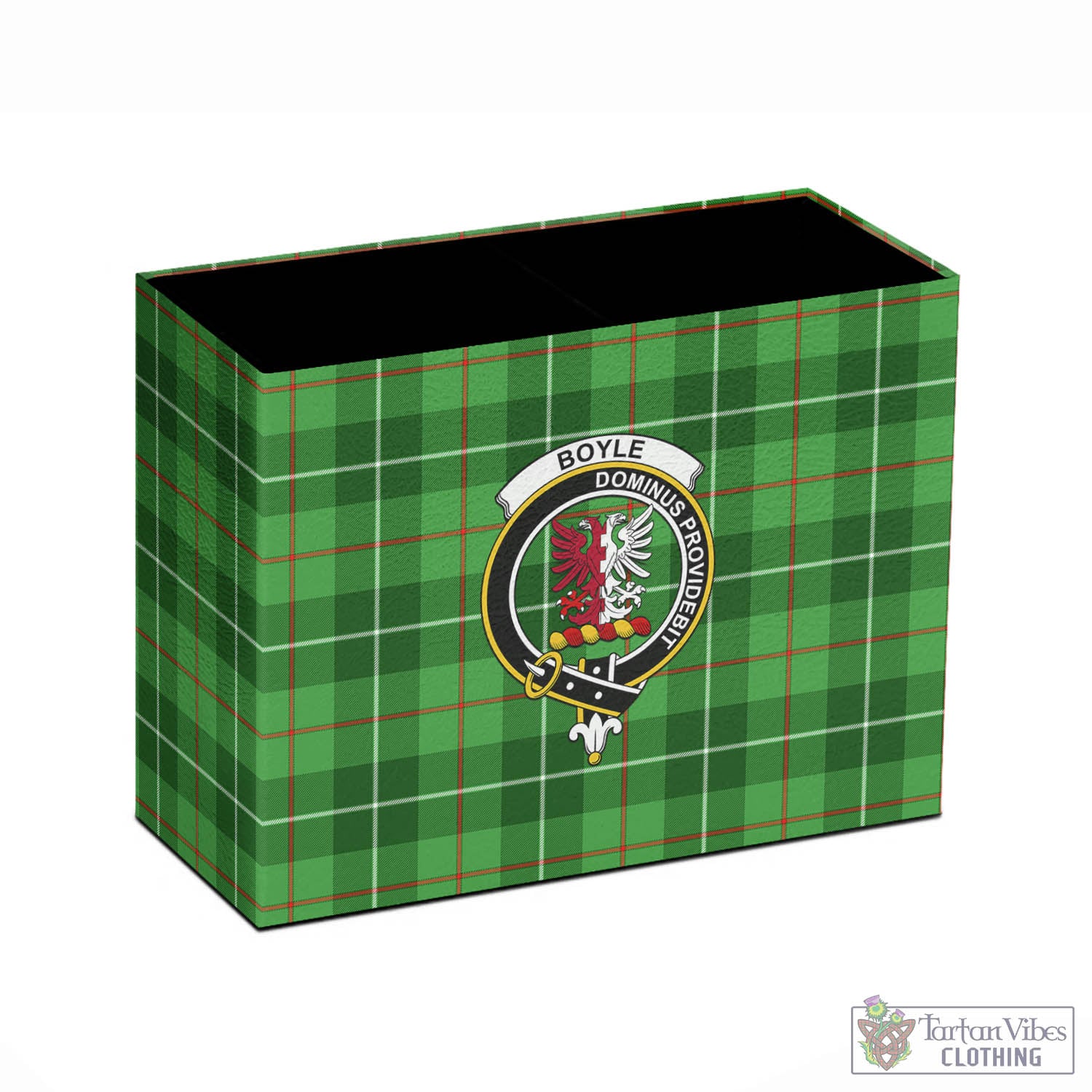 Tartan Vibes Clothing Boyle Tartan Pen Holder with Family Crest