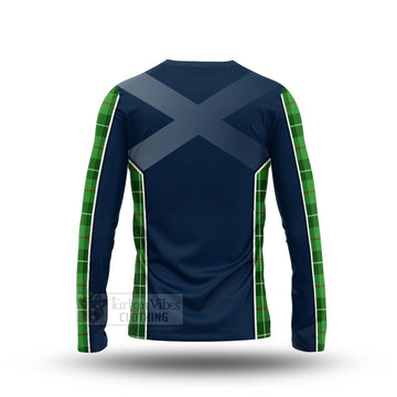 Boyle Tartan Long Sleeve T-Shirt with Family Crest and Scottish Thistle Vibes Sport Style