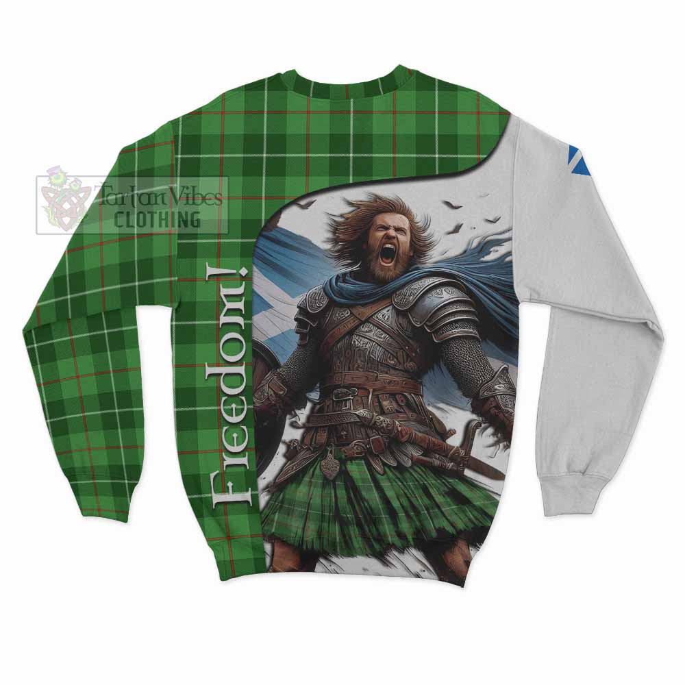 Tartan Vibes Clothing Boyle Crest Tartan Sweatshirt Inspired by the Freedom of Scottish Warrior