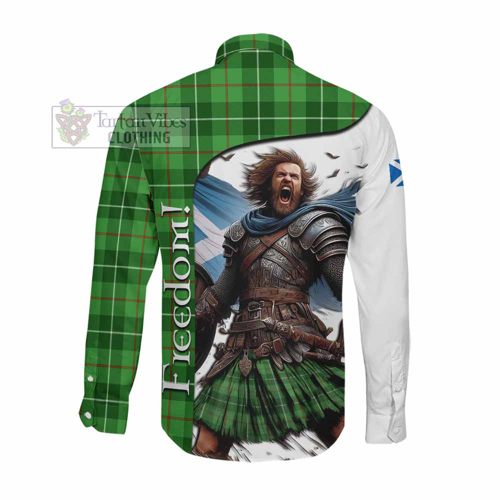 Tartan Vibes Clothing Boyle Crest Tartan Long Sleeve Button Shirt Inspired by the Freedom of Scottish Warrior