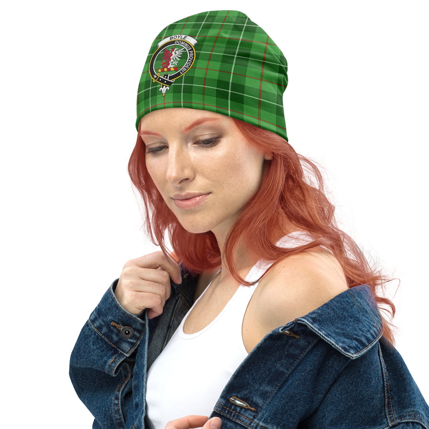 Boyle Tartan Beanies Hat with Family Crest - Tartanvibesclothing