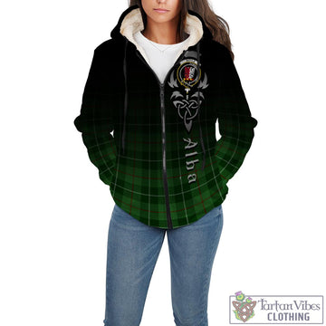 Boyle Tartan Sherpa Hoodie Featuring Alba Gu Brath Family Crest Celtic Inspired