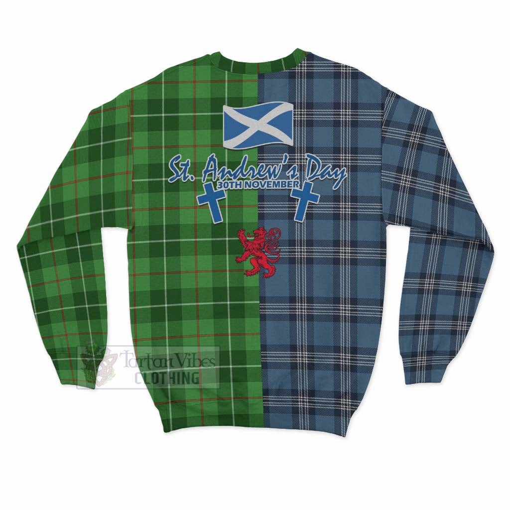 Tartan Vibes Clothing Boyle Tartan Sweatshirt Happy St. Andrew's Day Half Tartan Style