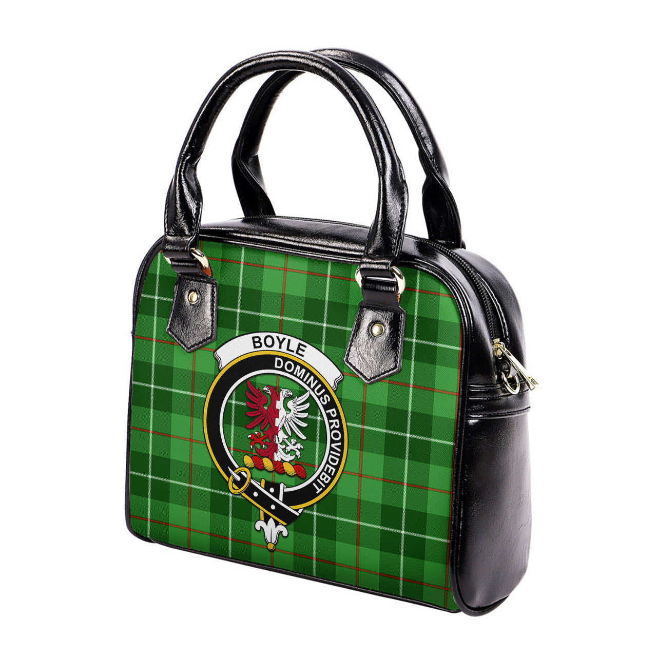 Boyle Tartan Shoulder Handbags with Family Crest - Tartanvibesclothing