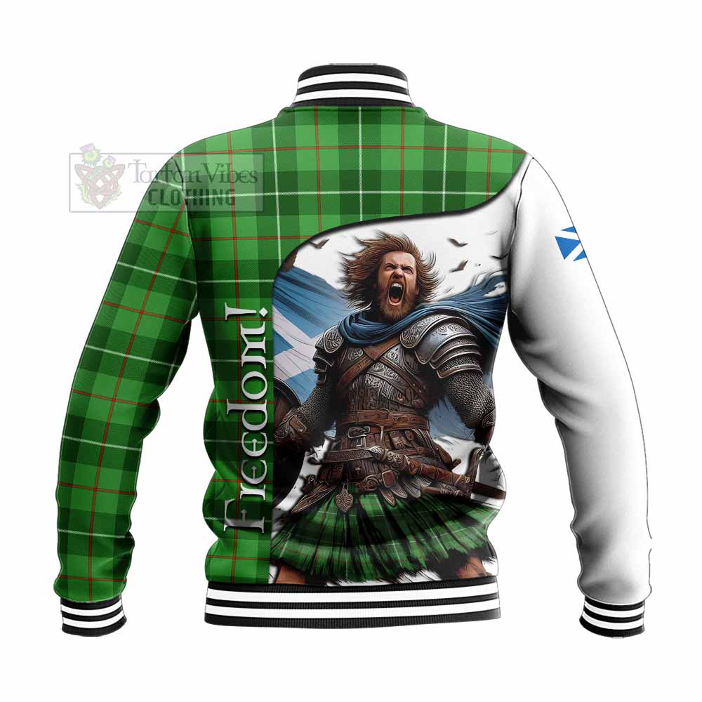 Tartan Vibes Clothing Boyle Crest Tartan Baseball Jacket Inspired by the Freedom of Scottish Warrior