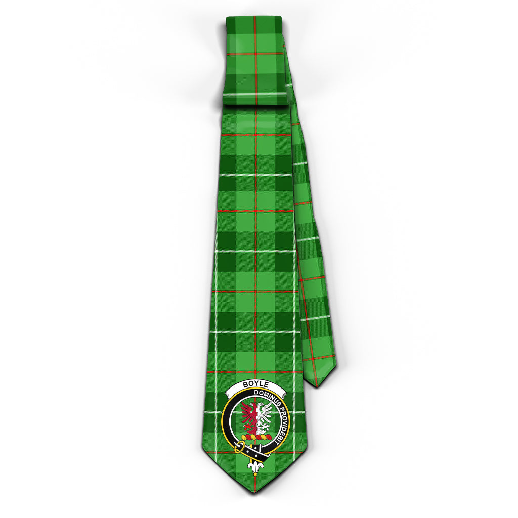 Boyle Tartan Classic Necktie with Family Crest - Tartan Vibes Clothing