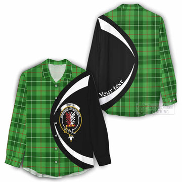 Boyle Tartan Women's Casual Shirt with Family Crest Circle Style