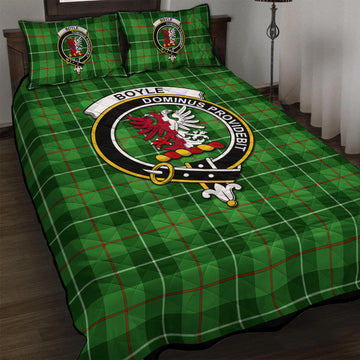 Boyle Tartan Quilt Bed Set with Family Crest