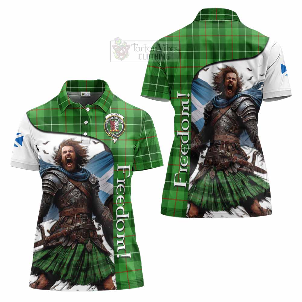 Tartan Vibes Clothing Boyle Crest Tartan Women's Polo Shirt Inspired by the Freedom of Scottish Warrior