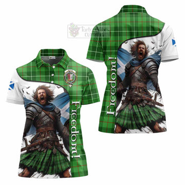 Boyle Crest Tartan Women's Polo Shirt Inspired by the Freedom of Scottish Warrior