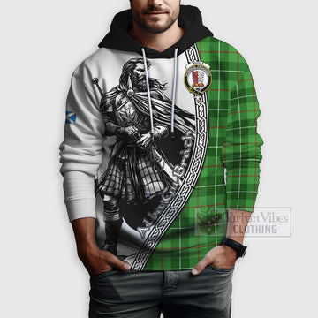 Boyle Tartan Clan Crest Hoodie with Highlander Warrior Celtic Style