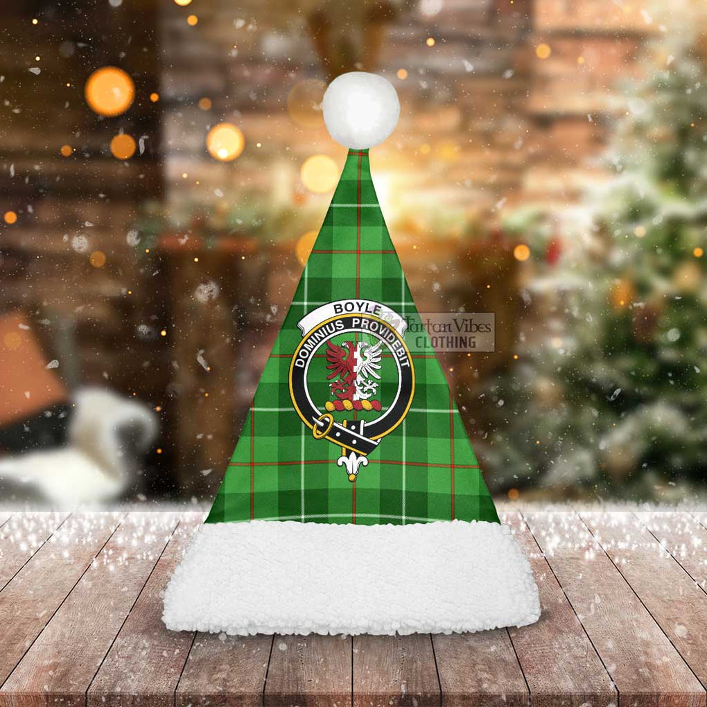 Boyle Tartan Christmas Santa Hats with Family Crest - Tartan Vibes Clothing