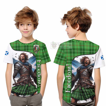 Boyle Crest Tartan Kid T-Shirt Inspired by the Freedom of Scottish Warrior