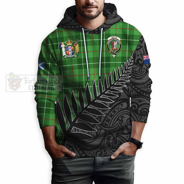 Boyle Crest Tartan Hoodie with New Zealand Silver Fern Half Style