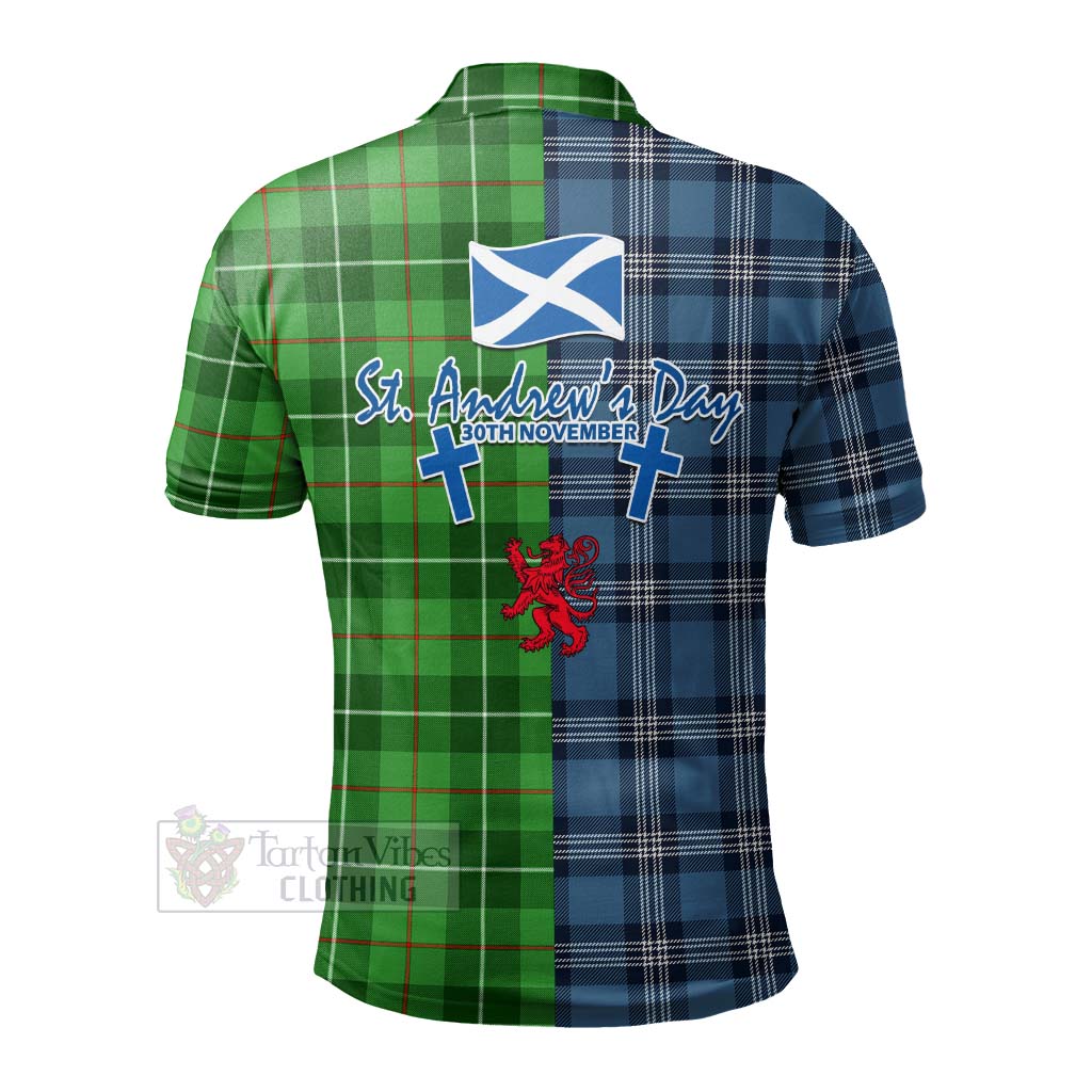 Tartan Vibes Clothing Boyle Tartan Polo Shirt Happy St. Andrew's Day Half Tartan Style