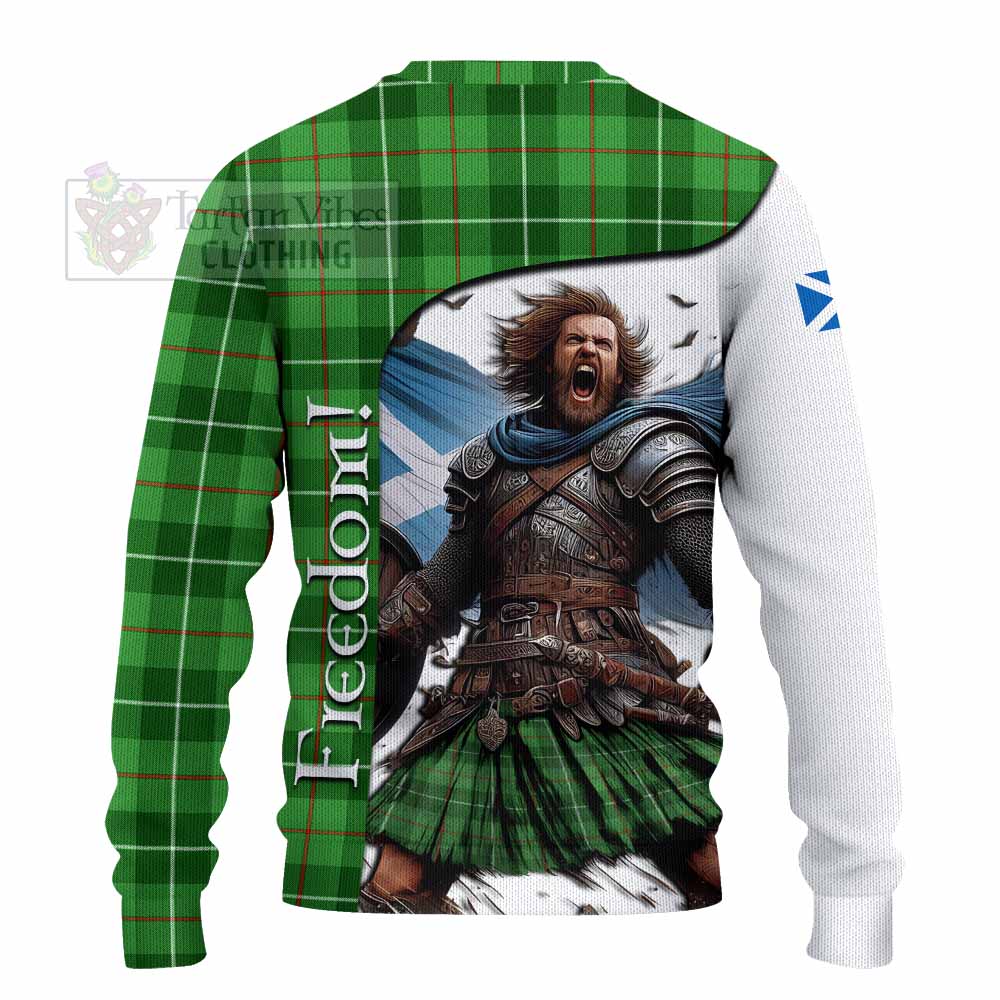 Tartan Vibes Clothing Boyle Crest Tartan Knitted Sweater Inspired by the Freedom of Scottish Warrior