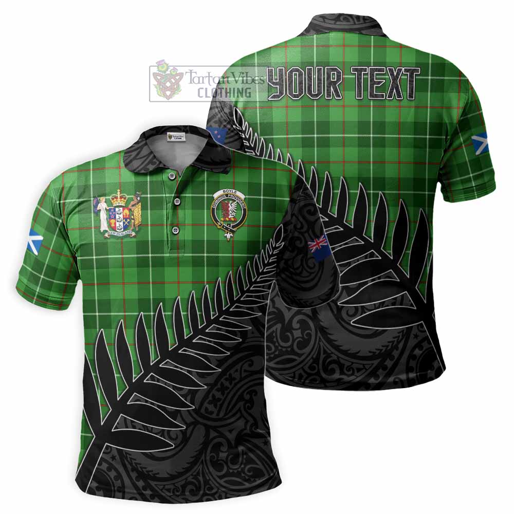 Boyle Crest Tartan Polo Shirt with New Zealand Silver Fern Half Style