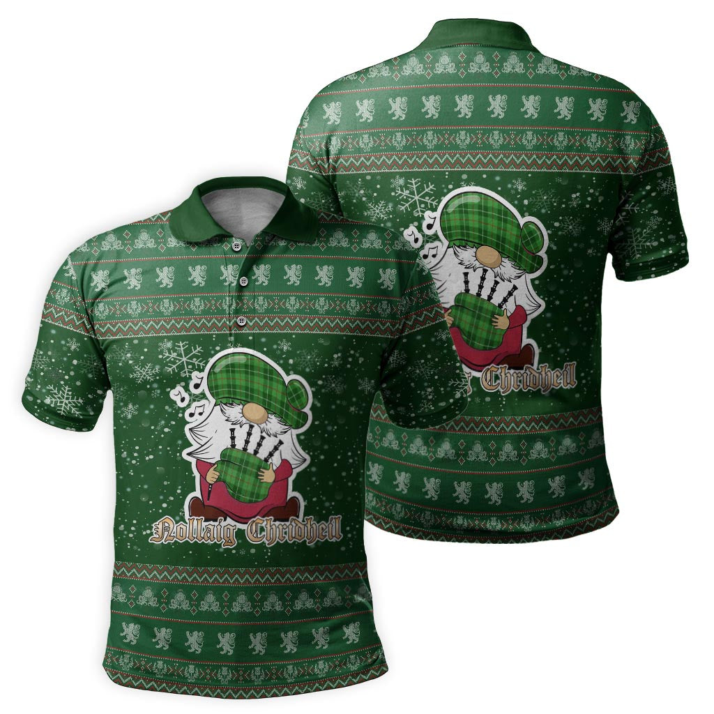 Boyle Clan Christmas Family Polo Shirt with Funny Gnome Playing Bagpipes - Tartanvibesclothing