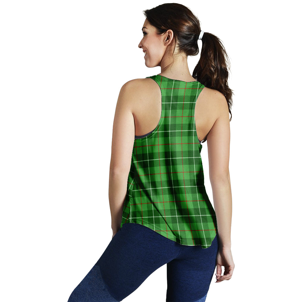 Boyle Tartan Women Racerback Tanks with Family Crest - Tartanvibesclothing