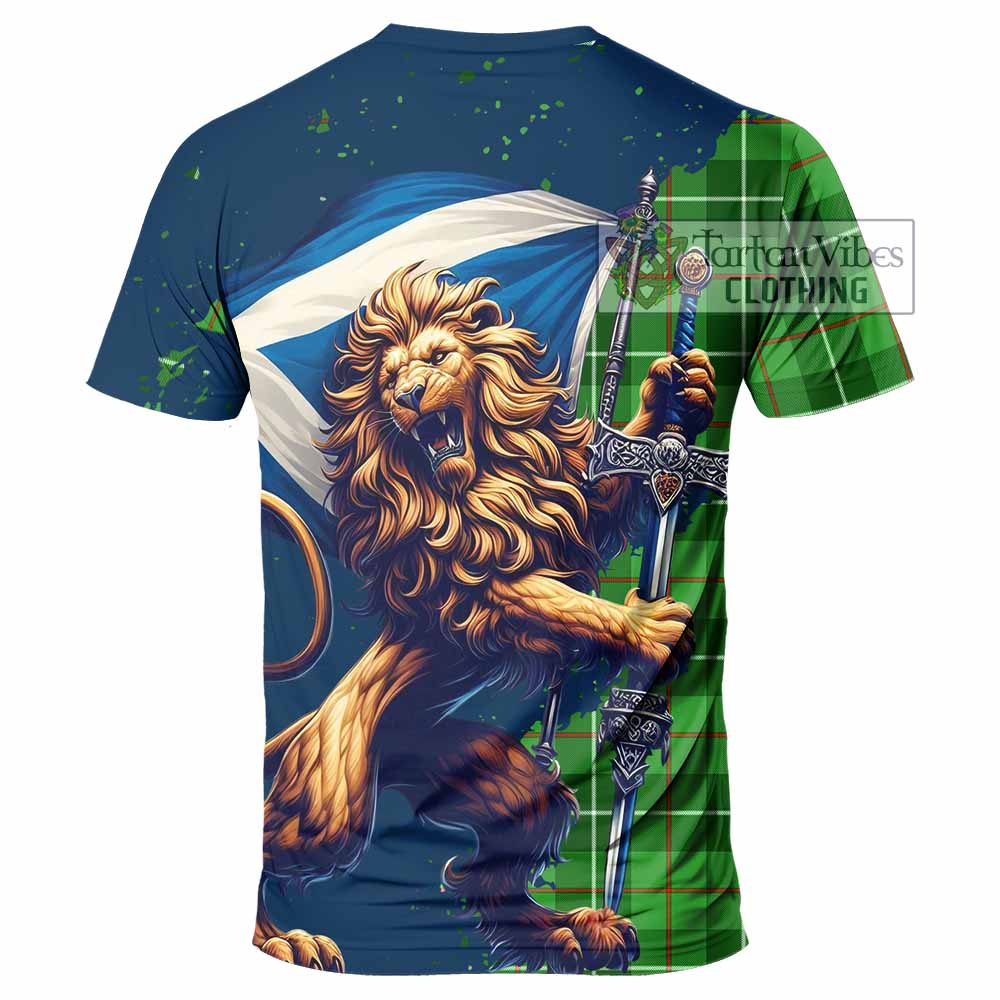 Tartan Vibes Clothing Boyle Tartan Family Crest T-Shirt with Scottish Majestic Lion