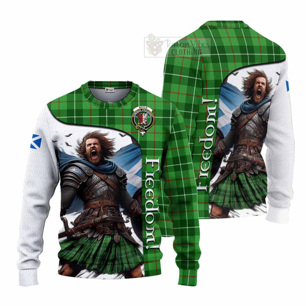 Tartan Vibes Clothing Boyle Crest Tartan Knitted Sweater Inspired by the Freedom of Scottish Warrior