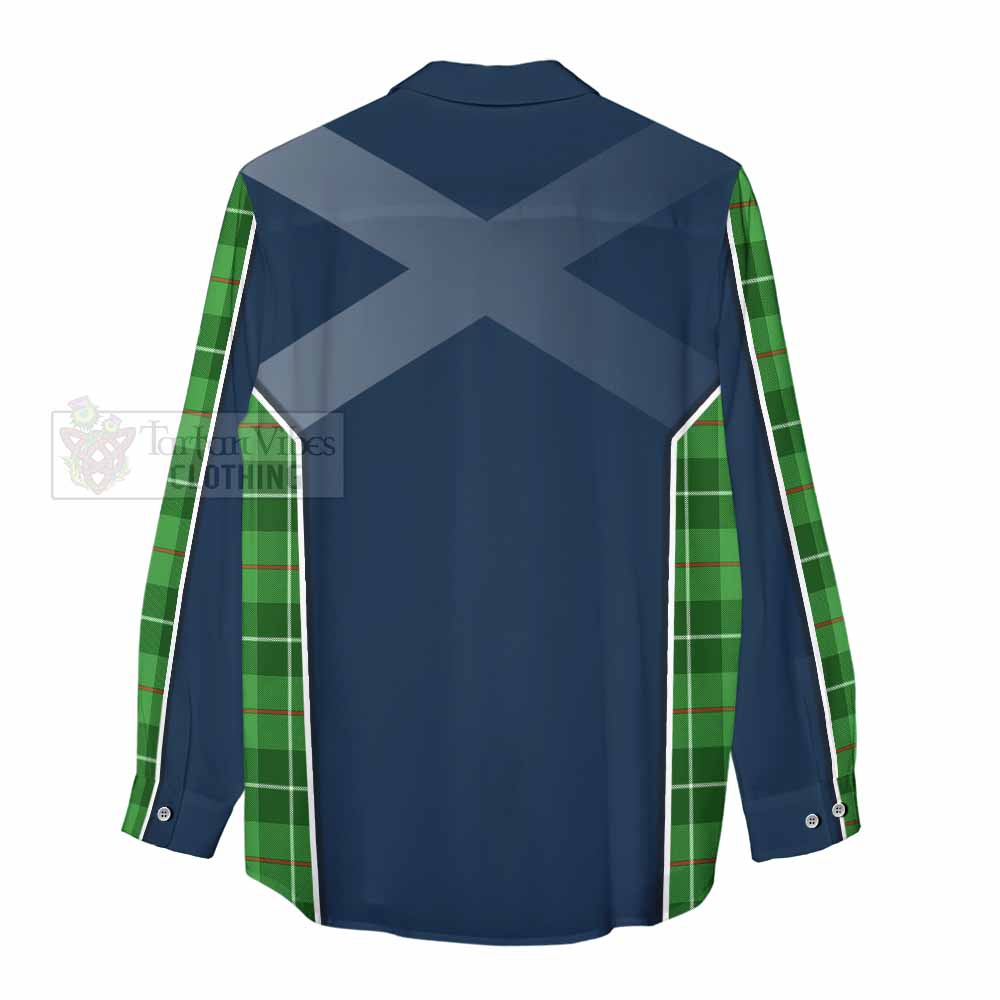 Tartan Vibes Clothing Boyle Tartan Women's Casual Shirt with Family Crest and Lion Rampant Vibes Sport Style